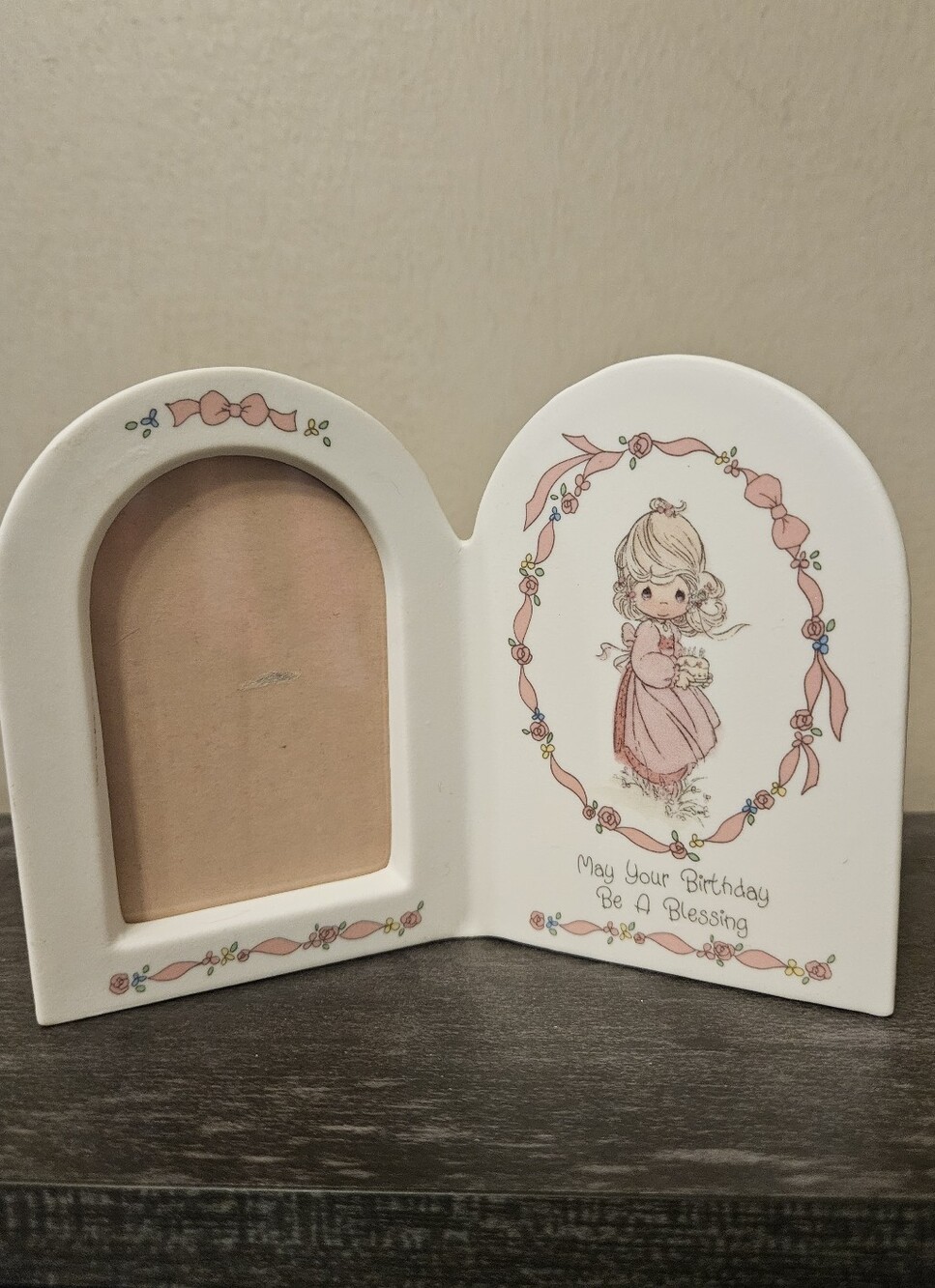 Precious Moments Vintage Porcelain Double Hinged Photo